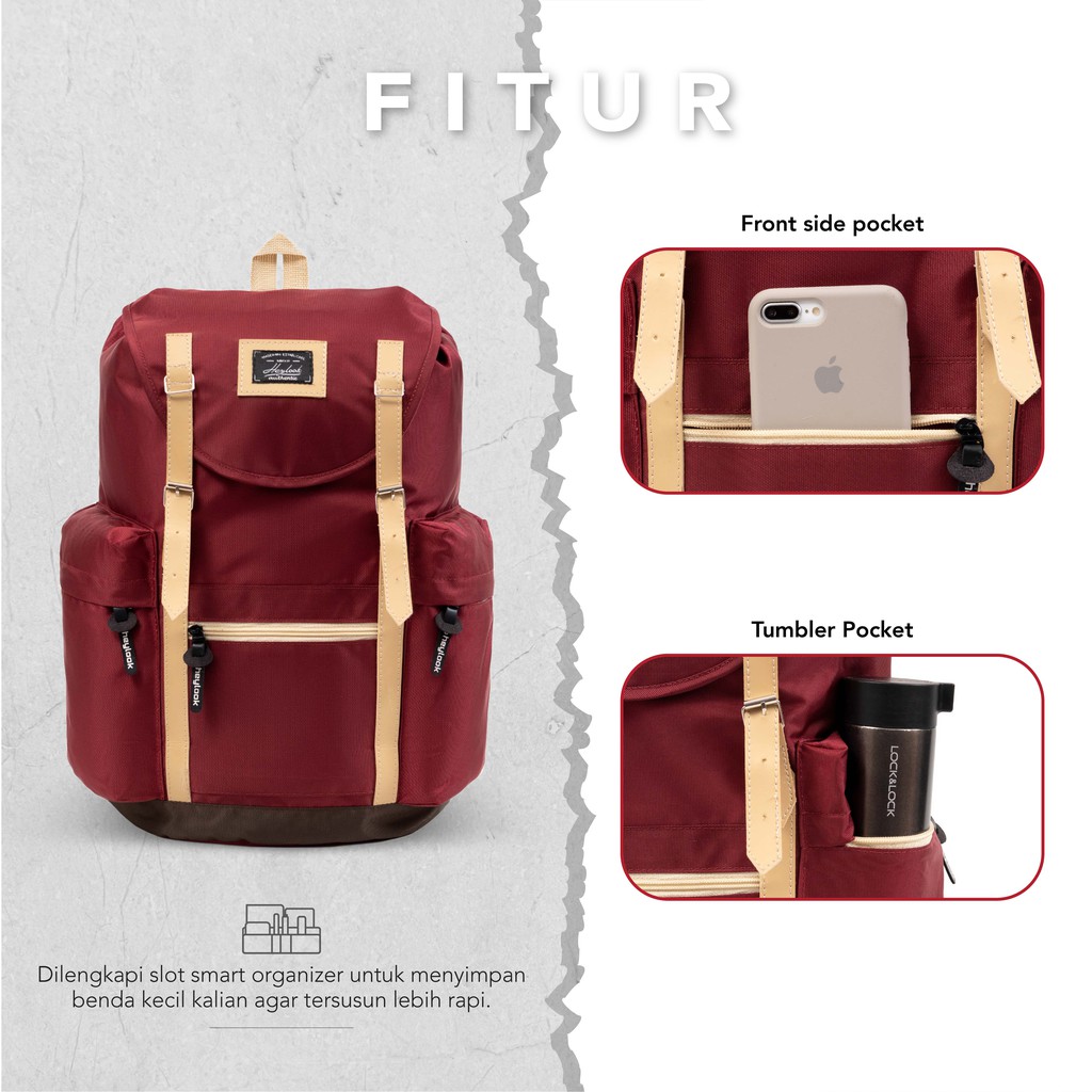 HEYLOOK Project - Tas Ransel Wanita Backpack ROLLA Tas Punggung Laptop Wanita Kuliah Kerja