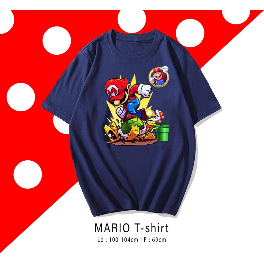 MARIO BROS  / TERMURAH BAJU KAOS KATUN WANITA/ PRIA UNISEX LENGAN PENDEK / TUMBLR TEE /  OVERSIZE