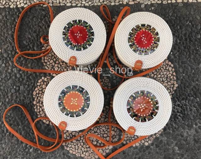 Tas Rotan Wanita Motif Cukli