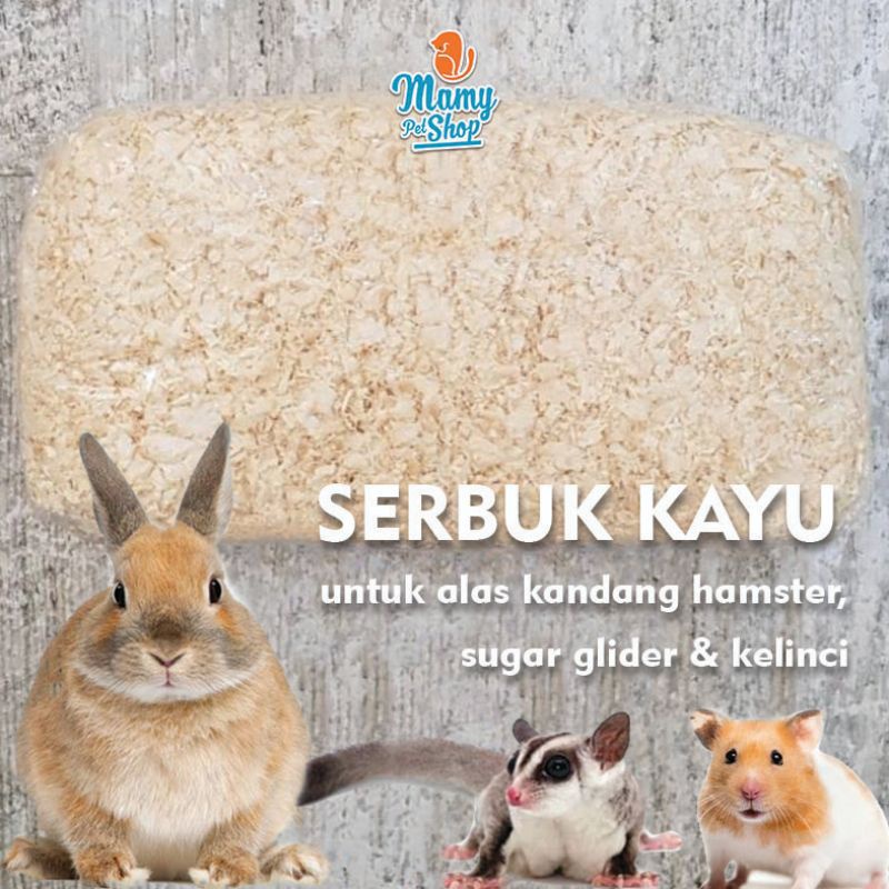 (500 gr ) Serbuk kayu hamster / serbuk kayu kelinci / serbuk kayu landak mini