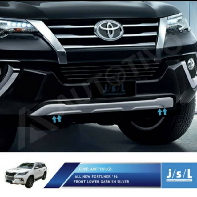 Front lower garnish silver all new Fortuner