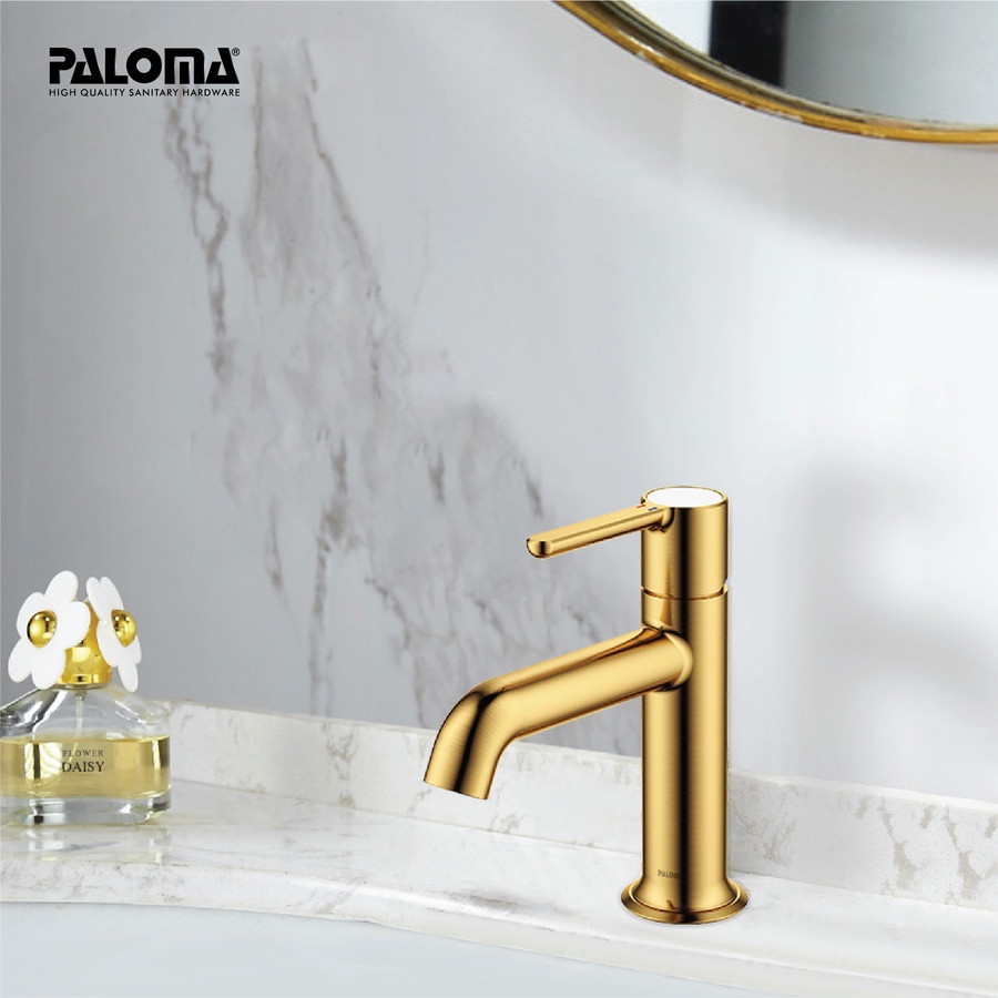 PALOMA FCP 7831 Keran Mixer Wastafel Cuci Tangan Panas Dingin Kran Air Gold