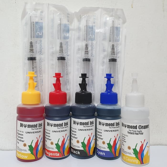 Tinta Refill Hp 2135 @4 Warna Dan Head Cleaner Diamond