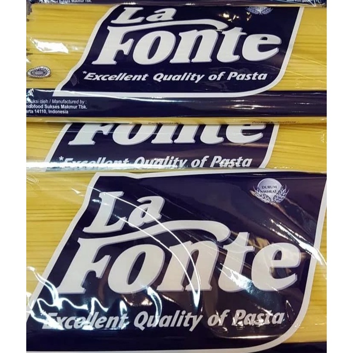 

PASTA-ANEKA- LA FONTE SPAGHETTI 1KG, HARGA MURAH -ANEKA-PASTA.