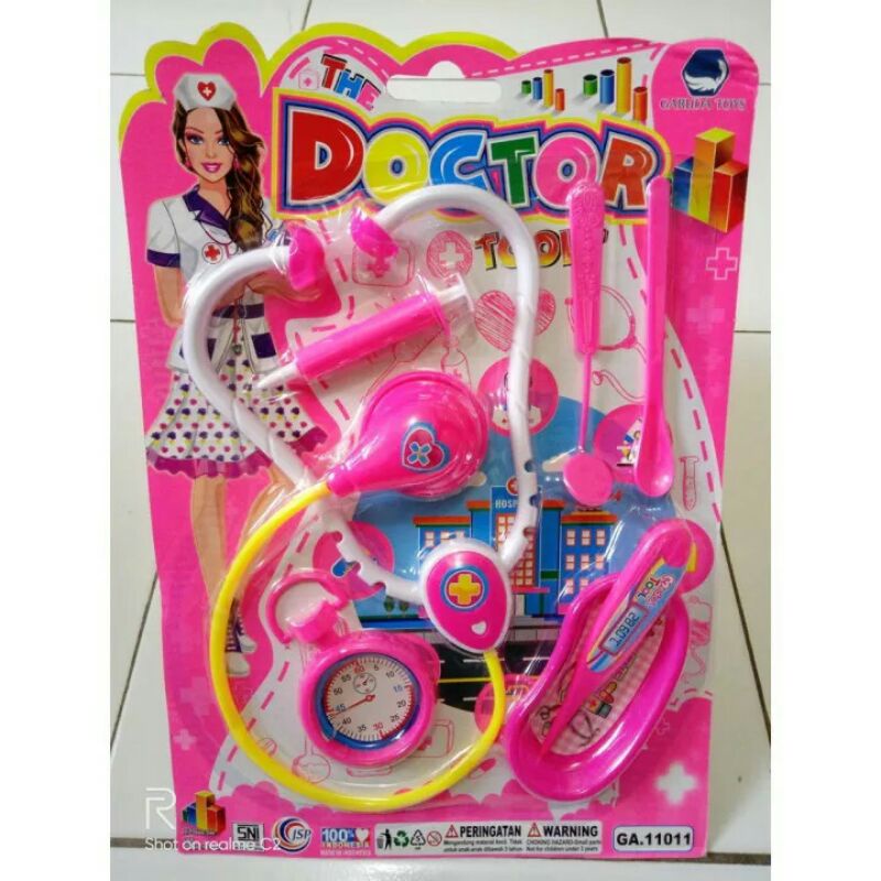 Mainan anak tas dokter dokteran koper / mainan dokter2an anak perempuan 1 set murah
