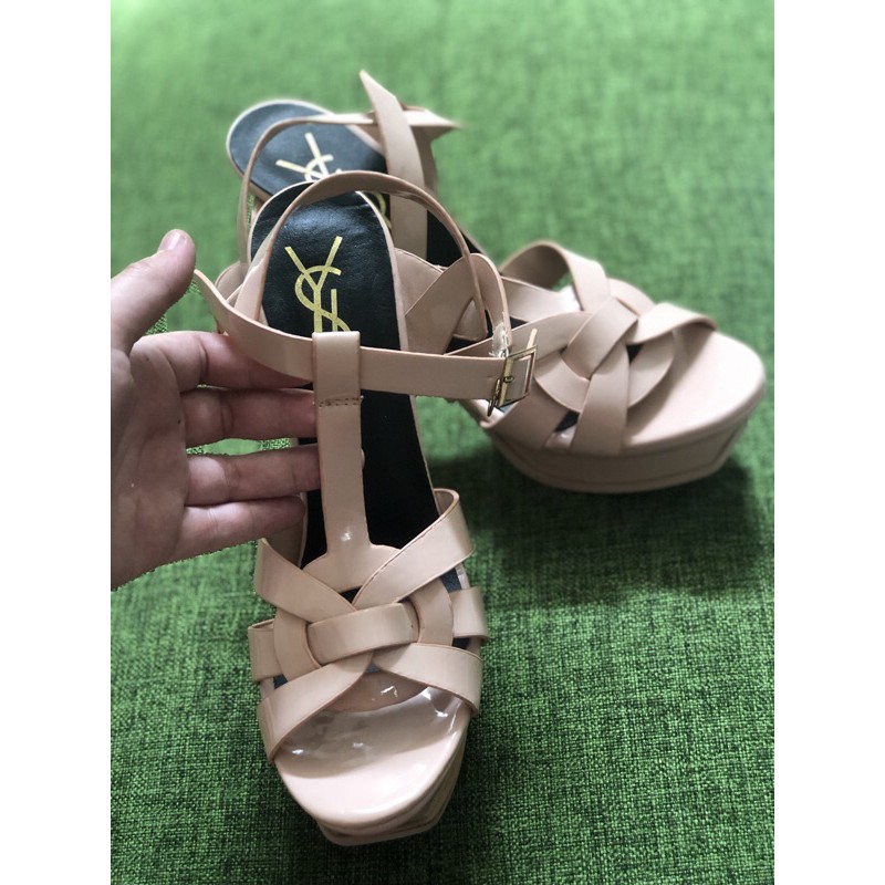 sepatu YSL kw heels import