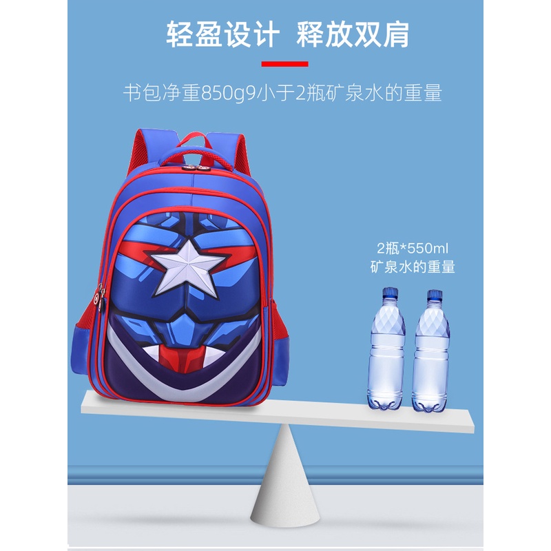 Tas Sekolah Anak Laki-Laki 3D Import Backpack TK SD Anak Cowok Motif Karakter Uk Besar &amp; Luas T154