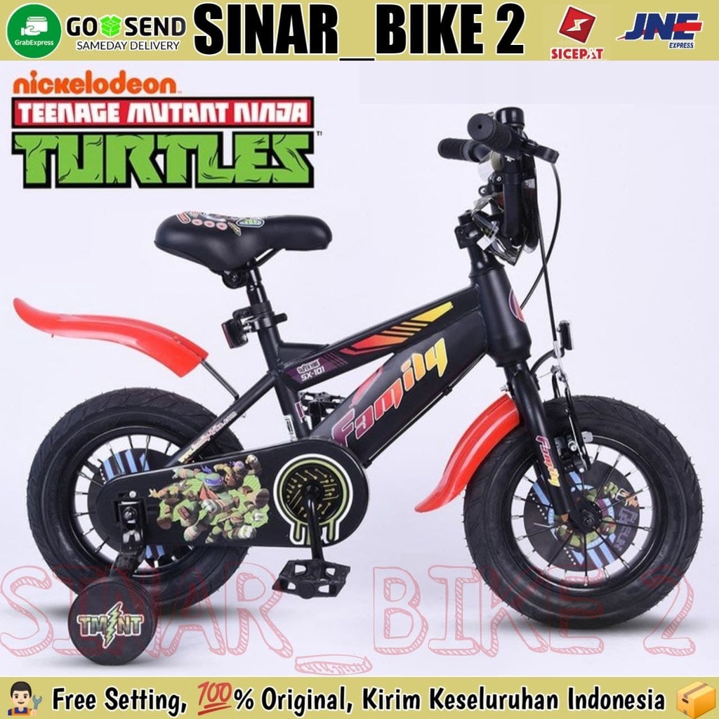 Sepeda Anak Bmx Family SX-101 Kura-Kura Ninja Turtles 12 &amp; 16 Inch