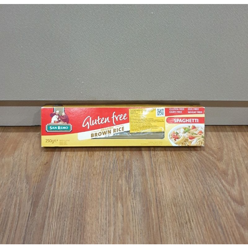 

San Remo Pasta Spaghetti Brown Rice 250 Gr Pasta Beras Merah 250 Gr