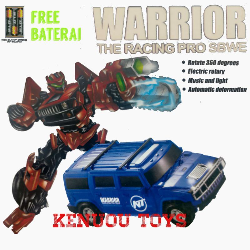 mainan mobil robot warior - the racing pro sbwe