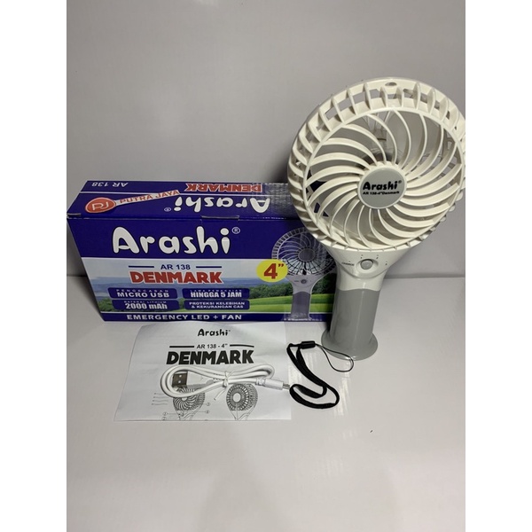 Handy Fan Arashi Cas USB 4 inch, Handy Fan Sunsonic- kipas angin tangan portable cas usb
