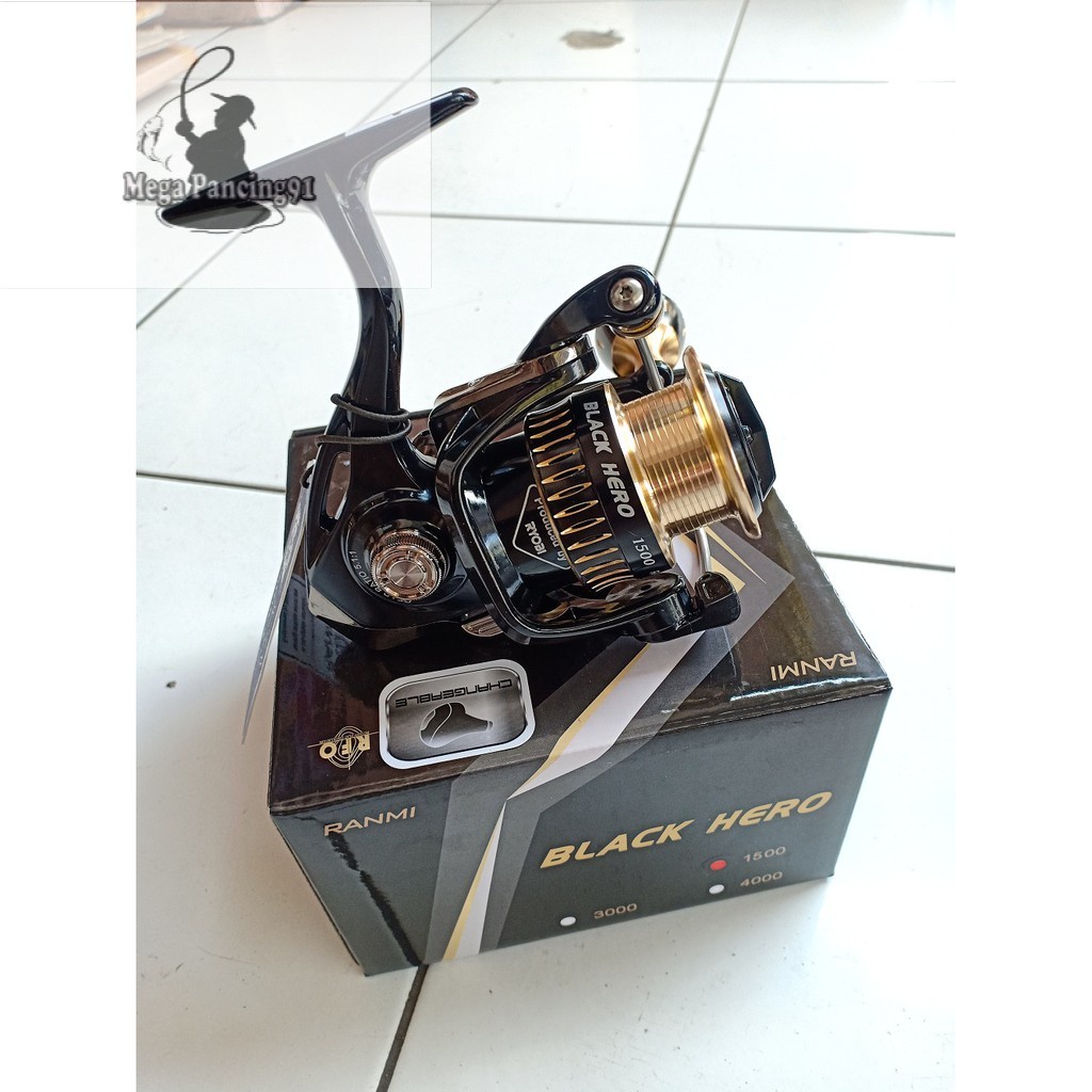 TERMURAH ~ Reel Ryobi Ranmi Black Hero 1500 3000 4000 Power Handle