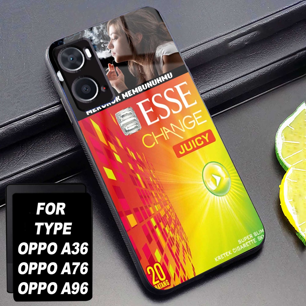 CUSTOM SOFTCASE HARDCASE Glossy FOR ALL TYPE OPPO A36 A76 A96 MOTIF ROKOK DESIGN PREMIUM TERLARIS