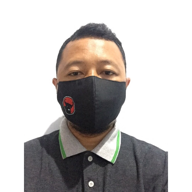 MASKER PDI PERJUANGAN BORDIR (3 PLY)