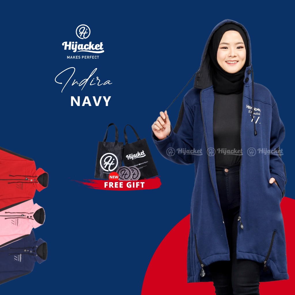 ✅Beli 1 Bundling 3✅ Hijacket Original INDIRA Series Jacket Hijaber Jaket Wanita Muslimah Azmi Hijab No 1 Indonesia Hijaket Jaket Hijab Hijaber Tebal Hangat Premium Jaket Musim Dingin