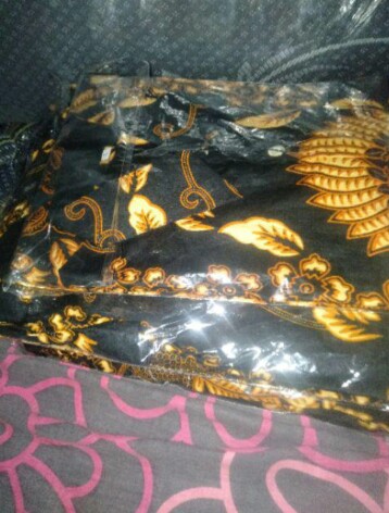 Promo Batik Couple Keluarga Sarimbit Sania Ruffle Batik Ori Ndoro Jowi Motif Rantai Kuning