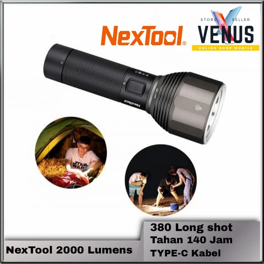 NexTool Senter LED USB IPX7 Rechargeable 2000lm Lumens