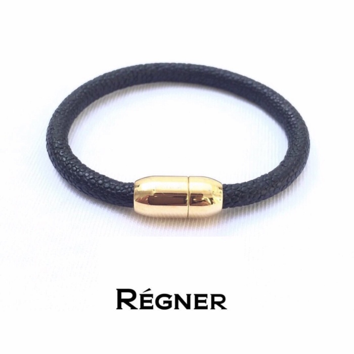 [READY] Gelang Emas Kulit Regner - Hitam