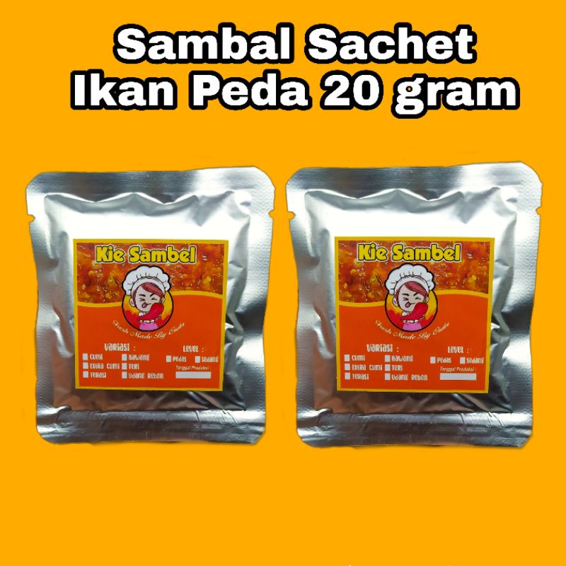 SAMBAL SACHET IKAN PEDA / SAMBAL IKAN ASIN PEDA / SAMBAL PEDA KIESAMBEL 20 GRAM