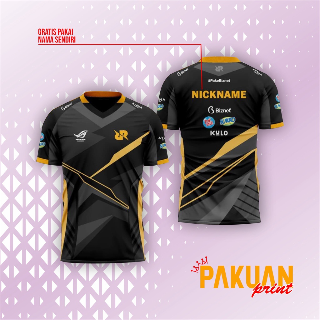 JERSEY RRQ 2021 JERSEY GAMING JERSEY FREE CUSTOM NICKNAME