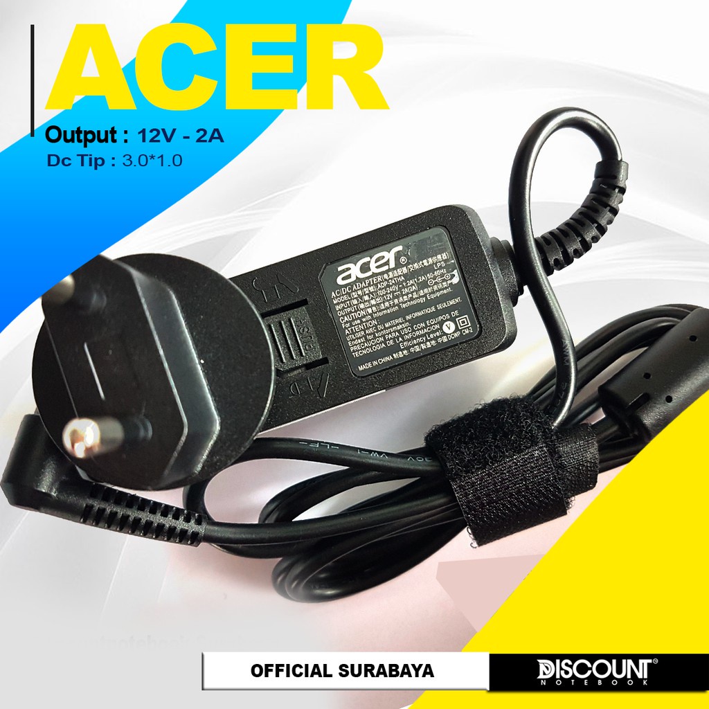 ADAPTOR CHARGER LAPTOP ACER  12V 2A "WALL TYPE"