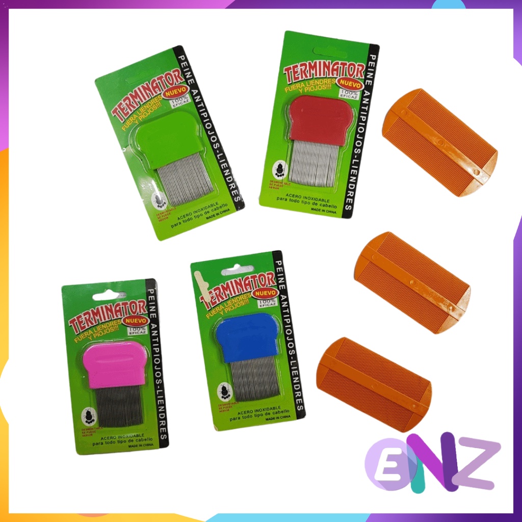 ENZ ® Sisir Serit kutu / Serit kutu / Sisir Gagang Pendek / Sisir Kutu Logam Pendek / Serit Logam / sisir kutu logam / sisir kutu plastik / sisir anti ketombe 1080