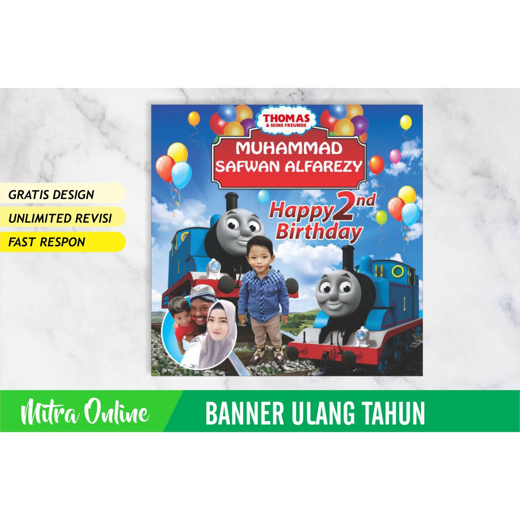 Desain Banner Ultah Anak  Cowok desain ratuseo com