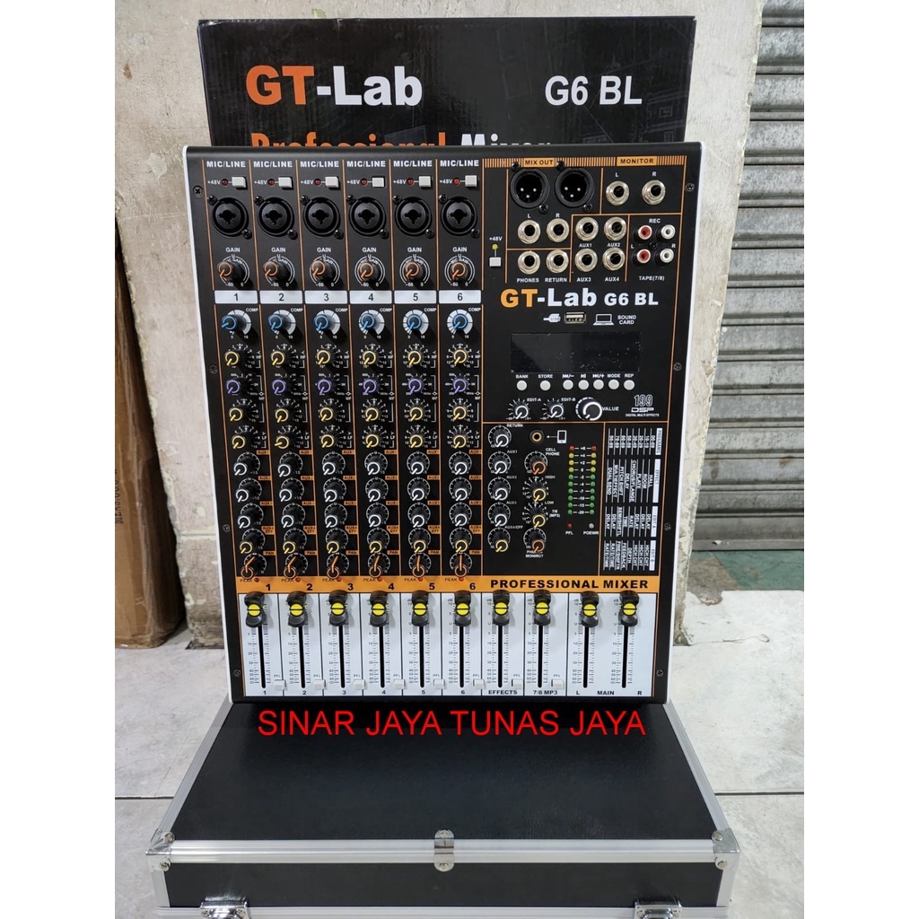 Mixer GT LAB by RDW 6 channel G6BL - G6 BL Hardcase Original