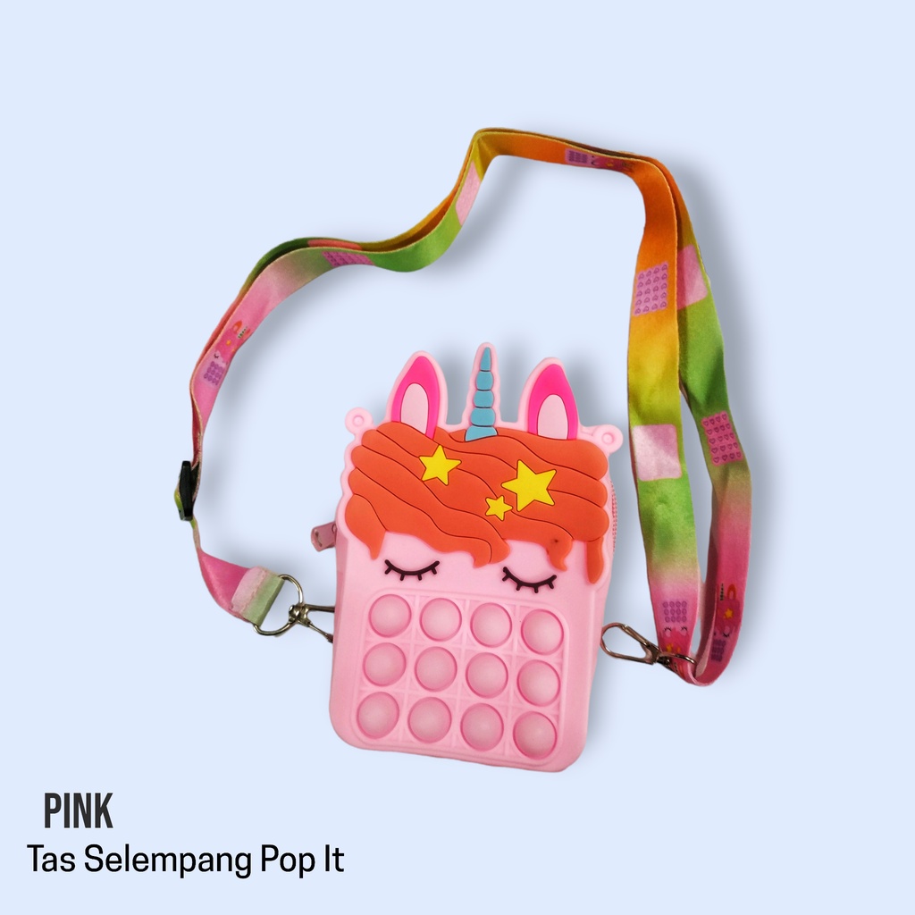 Tempat pensil pop it unicorn kotak pensil keren murah