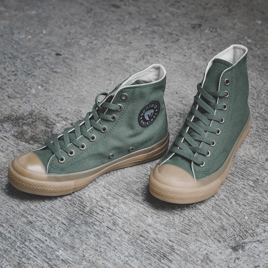 Sepatu Sneakers Ventela 70s High Army Green / Gum | Shopee Indonesia