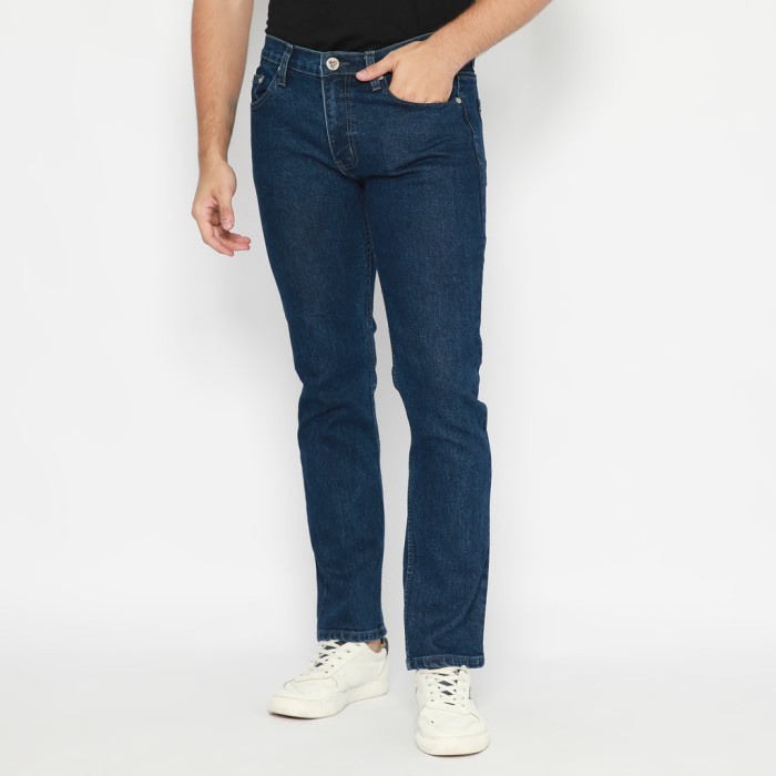 FICHINO Denim Pants Medium Blue Reguler Fit - London 04 - 29 (G7H8) Orgnl Branded Premium Slim Fit D