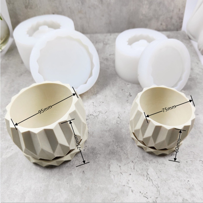 Siy Cetakan Pot Bungatanaman Sukulen Bahan Silikon Gaya Vintage