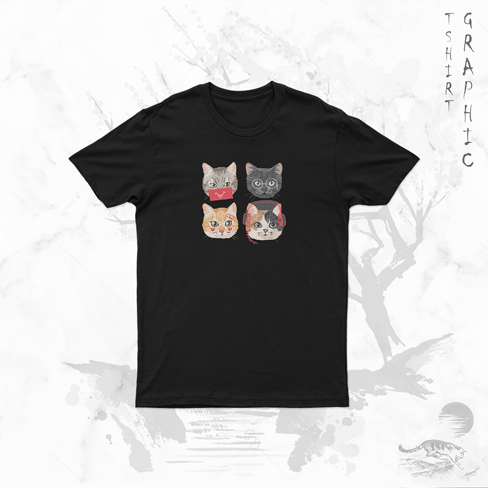 Kaos Kucing Imut Gemoy Baju Pria dan Wanita Lucu Distro | Custom Tulisan Distro Hitam Putih Terbaru 
