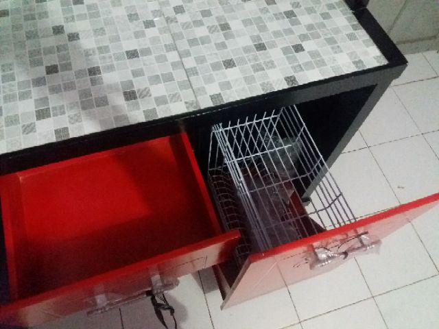 Promo! Lemari Dapur / Lemari Sayur / Rak Piring Kayu Minimalis 2 Pintu