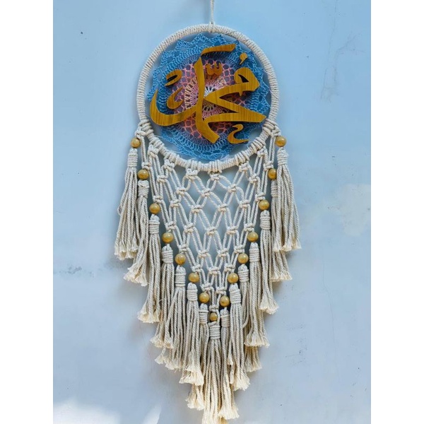 READY STOK) macrame dream catcher kaligrafi / macrame wall hanging (HD 139)