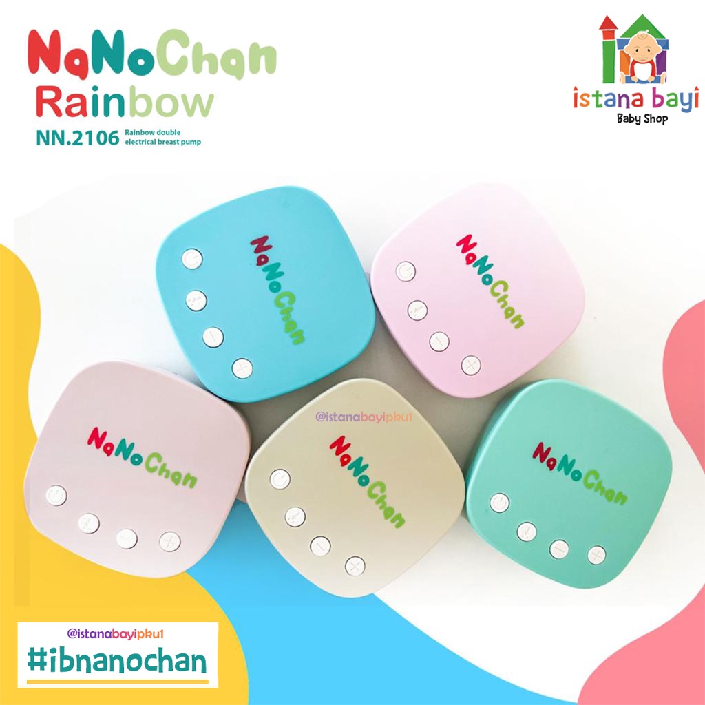 Nanochan Rainbow Double Breast Pump NN2106 / Pompa Asi Elektrik / Pompa Asi Murah