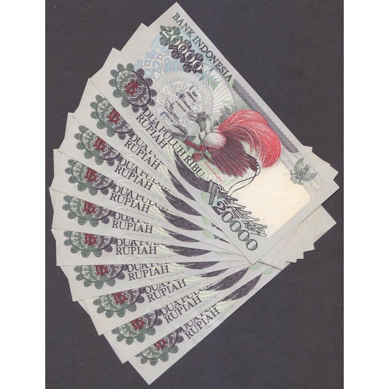 uang kuno 20000 cendrawasih 1995 UNC Gress