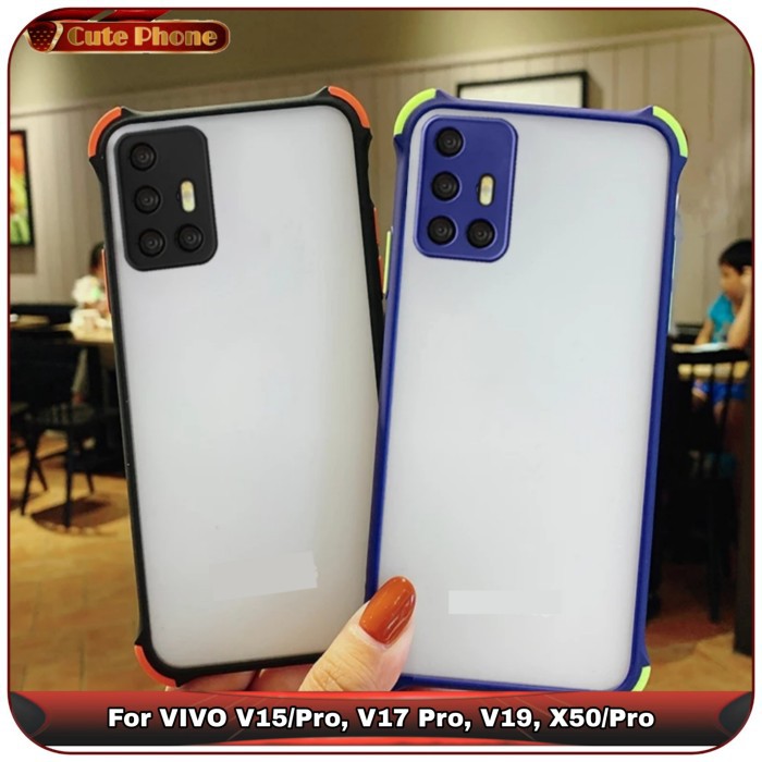 Casing Hard Soft Case VIVO V15 V17 V19 X50 Pro Aero Airbag Camera Ring