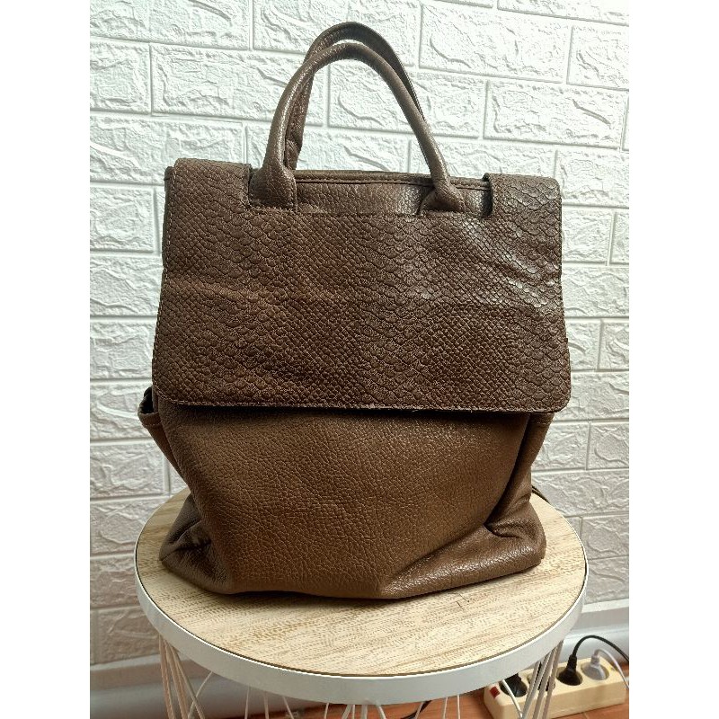 tas kulit ransel preloved branded