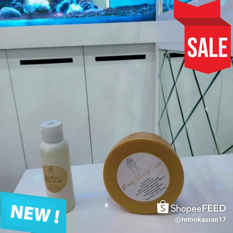 PINKY BEAUTY PAKET HEMAT BODY SCRUB/TONER BADAN IMELDA YUNUS