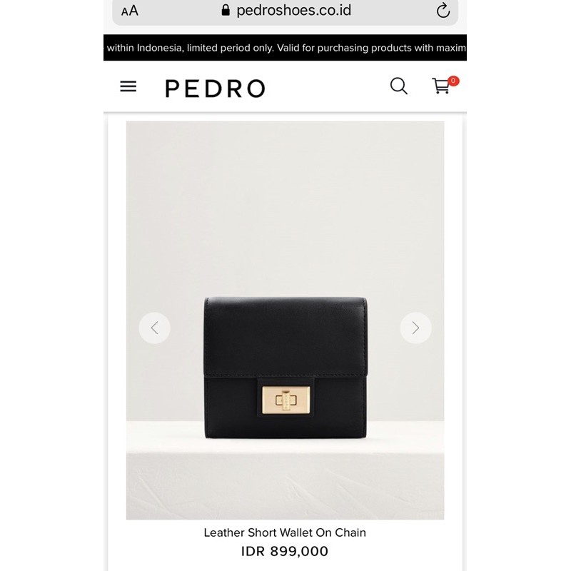 PEDRO LEATHER SHORT WALLET ON CHAIN