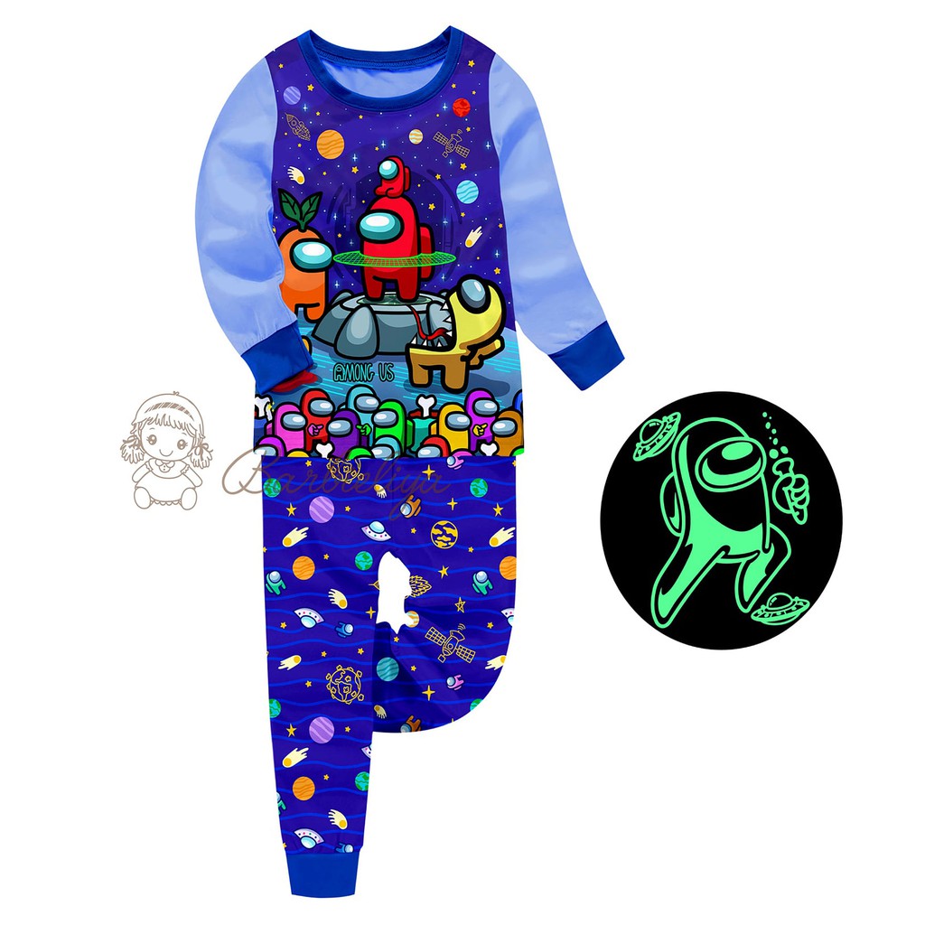 Piyama Anak Glow In The Dark New Version
