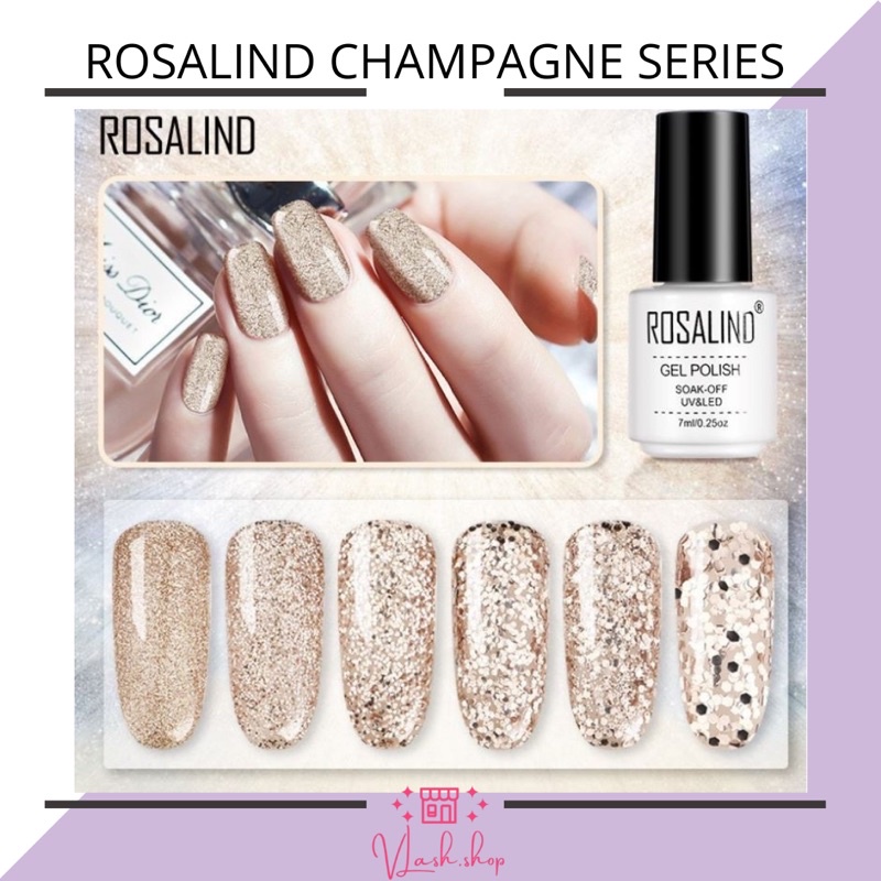 ROSALIND GLITTER SERIES W 7ml - KUTEK GEL -  GOLD SERIES