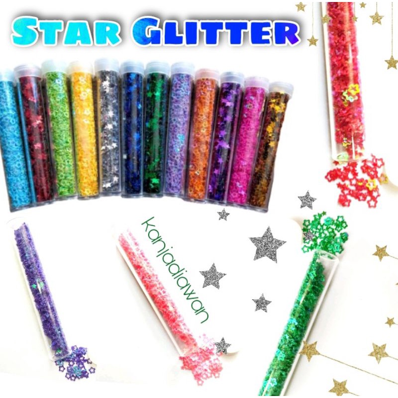12.12 OBRAL SALE Glitter Bubuk Glitter Bintang untuk Slime dan Make up