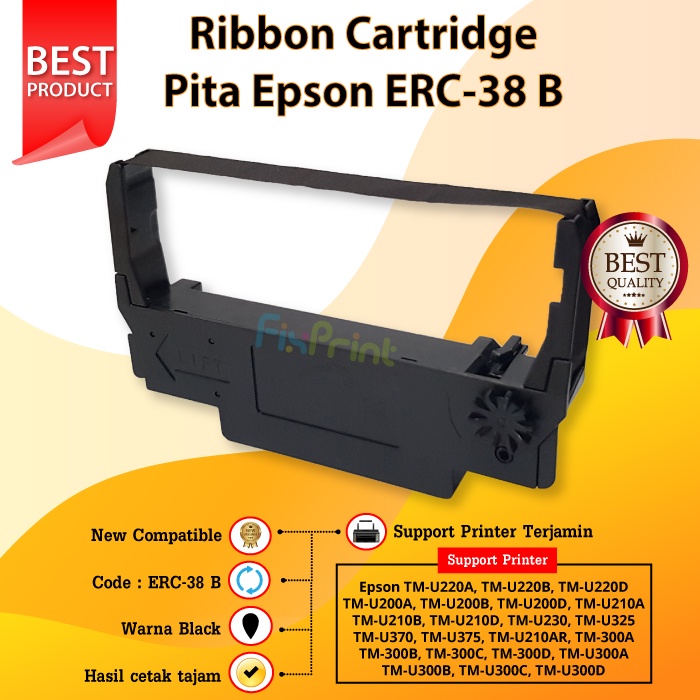 Ribbon Cartridge Compatible Pita Epson ERC-38 B ERC38 TMU220 Black