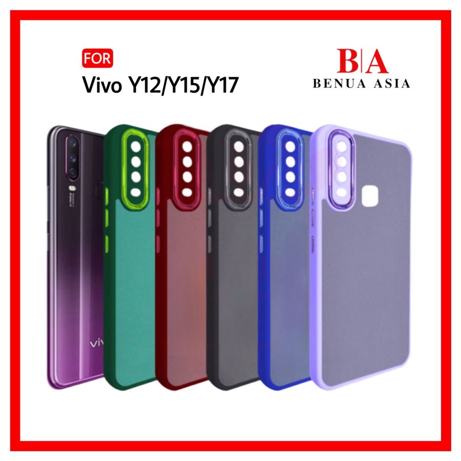 CASE PREMIUM NEOHYBRID DOVE CHROME VIVO Y12 Y15 Y17 SOFTCASE ~ FA