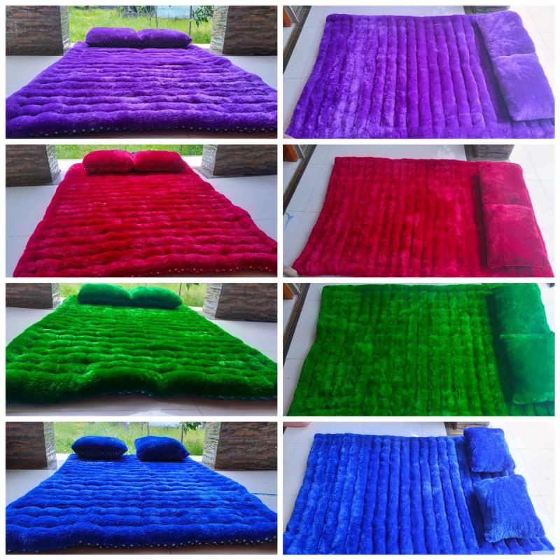 kasur bulu rasfur tebal polos