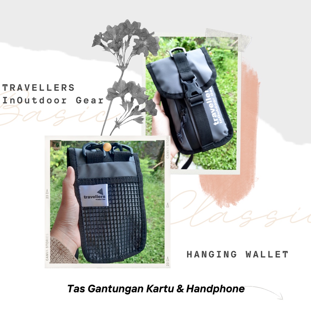 Travellers Sling Bag Hanging Wallet Tas Gantungan Handphone