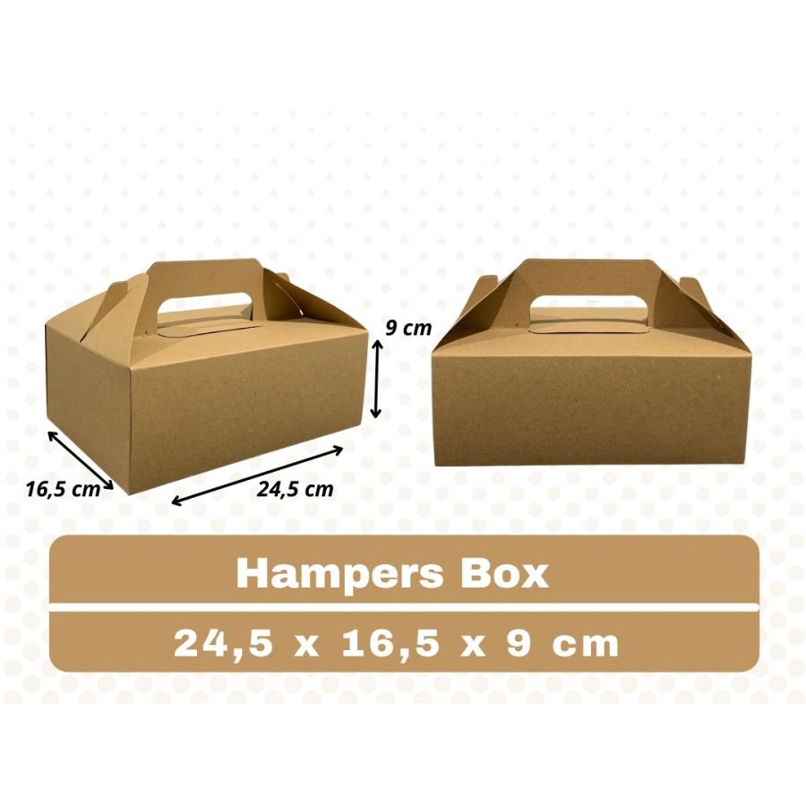 

GIFT BOX / DUS Kraft 24,5x16,5x9 cm 5 pcs TEBAL PREMIUM - Hampers Box Kotak Kado