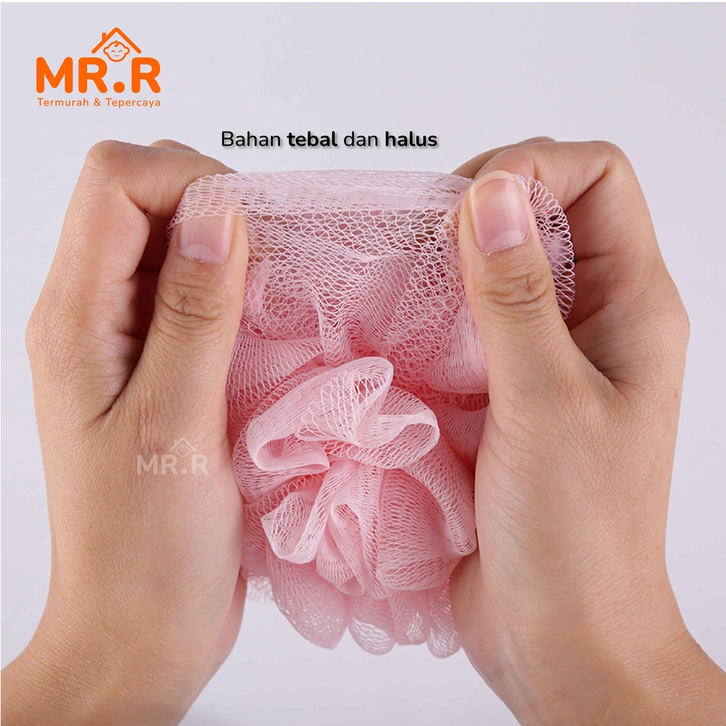 Spons Mandi Bola Jaring Busa Shower Puff Premium Bath Sponge Ball Foaming